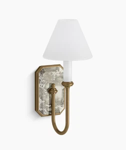 Kohler One Light Sconce Aged Brushed Brass Celano™ 16-1/2" K-32495-SC01-BBL - Picture 1 of 4