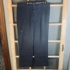 Pantalones de trabajo Dickies 874 Flex negros para hombre talla 38x31, manchas pero sin rasgaduras agujeros. - Imagen 1 de 12