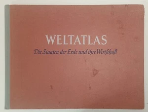 Weltatlas. Die Staaten der Erde und ihre Wirtschaft 1951 Dresden DDR Schulatlas - Bild 1 von 1