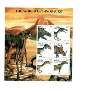 Maldives 1997 - World of Dinosaurs - Sheet of 6v - Scott 2278 - MNH