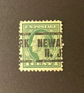 Newark, New Jersey Ludlow-type Precancel - 1 cent Washington U.S. #498 - NJ - Picture 1 of 1