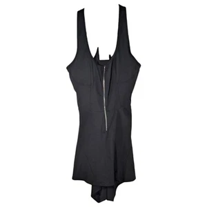 Commense Black Dress Womens Size XL Skort Front Zip Tank Built in Bra Shorts - Picture 1 of 15