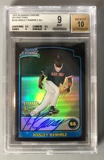 2003 Bowman Chrome Hanley Ramirez Refractor Autograph Rookie RC BGS 9 Auto RC 10