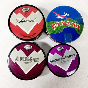 4 latas publicitarias cinta máquina de escribir vintage Panamá Underwood - vacías - Imagen 1 de 8
