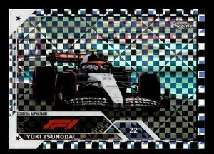 2023 Topps Chrome Formula 1 YUKI TSUNODA CHECKER FLAG REFRACTOR #115 - Bild 1 von 2