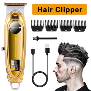 Kit de recortadora de barba para hombres cortadora de pelo profesional hoja en T afeitadora de barba EE. UU. - Imagen 1 de 15