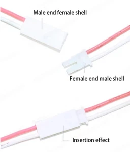 10CM BH-2P Male Female Butt Joint Terminal Wire 3.5mm LED Power Connection Wire  - Picture 1 of 5