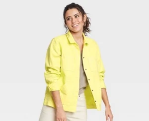Women's Long Sleeve Chore Jacket - Universal Thread - Yellow -Various Sizes -S67 - Picture 1 of 4