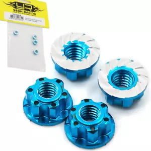 NEW Yeah Racing 4mm Aluminium Wheel Flange Lock Nut BL 4 1/10 FREE US SHIP - Picture 1 of 1