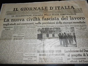 1934 MUSSOLINI KORPORATIVER STAAT MOLE ADRIANA BIENNALE VON VENEDIG ROM FUSSBALL - Bild 1 von 1