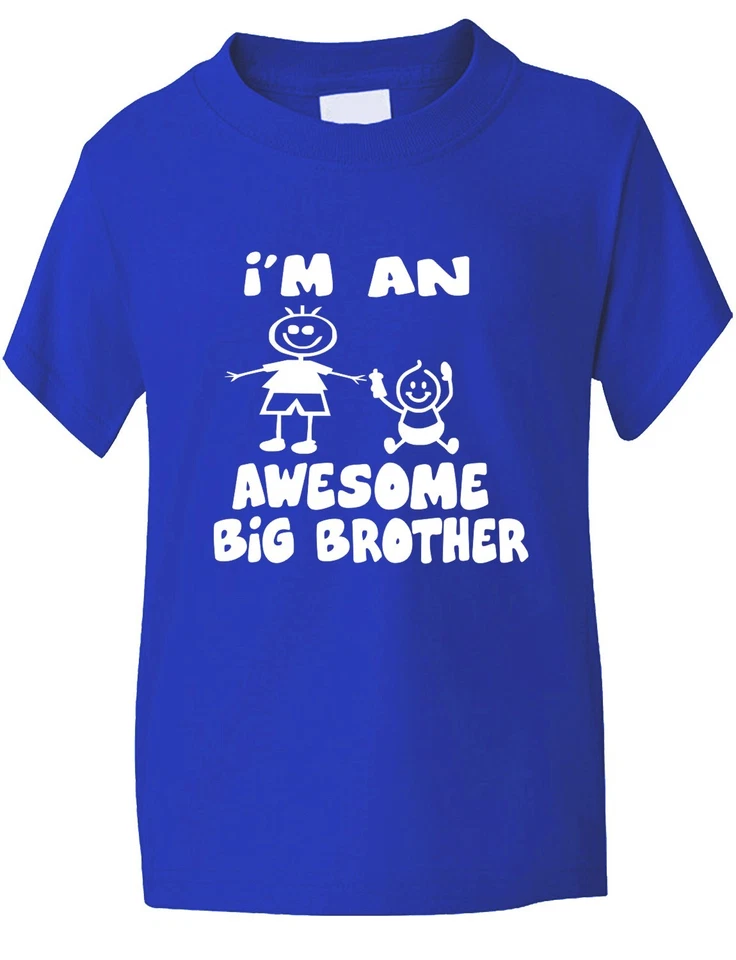 Awesome Big Brother Birthday Present Funny Kids T shirt Age 1-13 - Image 1 of 1
