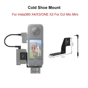 Soporte de montaje de zapata fría + cable de audio para micrófono DJI Mini para Insta360 X3/X4/One X2 - Imagen 1 de 19