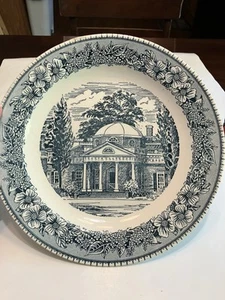 Vintage Royal China COLONIAL HERITAGE - BLUE Monticello Round Chop Plate Platter - Picture 1 of 5