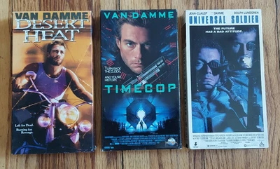 3 VHS TIMECOP + DESERT HEAT +  UNIVESAL SOLDIER Jean Claude Van Damme - Image 1 of 2