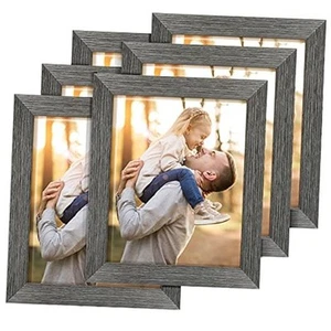 8 X 10 Picture Frames Set of 6, Rustic Grey Farmhouse Collage Photo Frames - Picture 1 of 7