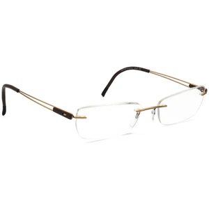 Silhouette Eyeglasses 7661 20 6052 Titan Gold/Brown Rimless Austria 51[]17 135 - Picture 1 of 6