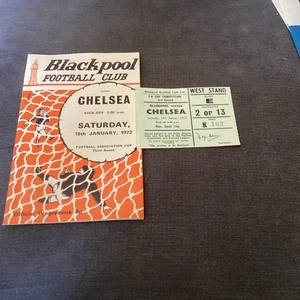 1971/2 Blackpool v Chelsea FAC plus match ticket - Picture 1 of 1