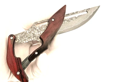 SDOKEDC Mechanical (Mech) Rosewood Damascus Blade Survival Knife
