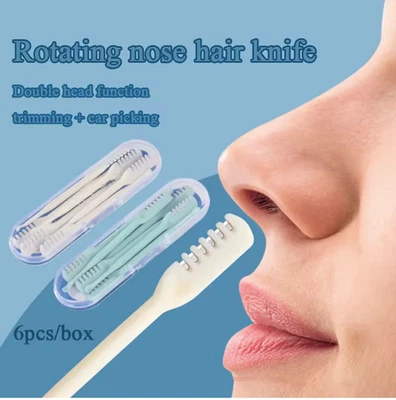 6 peças removedor de pelos de narina nariz. Inclui estojo de transporte. Localizado nos EUA - Imagem 1 de 4