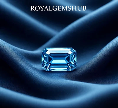 Сертифицированный бриллиант голубого цвета огранки натуральный изумруд 5 карат класса VVS1 D + 1 бесплатный подарок - Изображение 1 из 4
