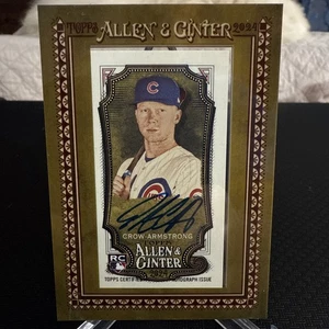 2024 Topps Allen & Ginter Pete Crow Armstrong Mini Framed Auto RC Cubs MVP?? - Picture 1 of 3