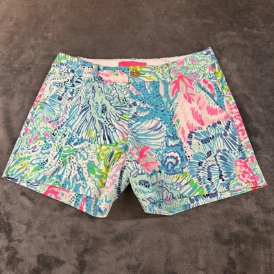 Pantalones Cortos Estampado Lilly Pulitzer Coloridos Informales Elastizados Diarios Para Mujer Talla 00 Foto 1 de 4