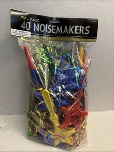 Noisemakers Assorted Value Pack New Years Eve Party Supplies 40 pc Plastic - Picture 1 of 6