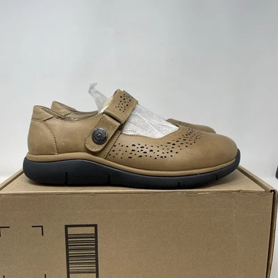 Sandalias planas zuecos Propet Selena Mary Jane marrón para mujer 10,5 2E ancho Foto 1 de 4