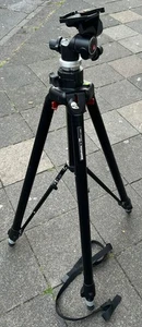 Manfrotto 058B Stativ Kamera Tripod inkl. Manfrotto 410 Stativkopf Schwarz - Bild 1 von 9