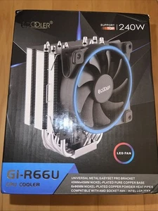 PCCooler GI-R66U CPU Cooler 120mm LED Light Fan 22-65 CFM OPEN BOX - Afbeelding 1 van 5