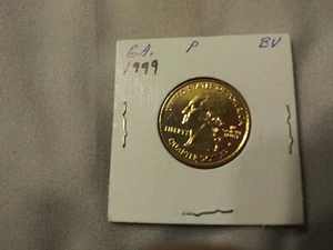 STATE QUARTER GEORGIA P--GOLD PLATED--FREE SHIP 1999 - Picture 1 of 4