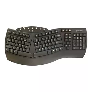 Black Perixx PERIBOARD-612 wireless ergonomic split keyboard - Picture 1 of 5