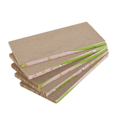 BEST-FURNITUREUK 5X Cat Scratcher Scratching Board Pad Reversible Corrugated Cardboard Bed Toy