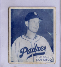 1949 Hage's Dairy Al Olsen San Diego Padres Perpetual Prospect