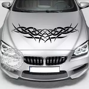 Tribal Car Bonnet Stickers Custom Vinyl Graphic Decals - 3 Sizes - 16 Colours - Picture 1 of 12