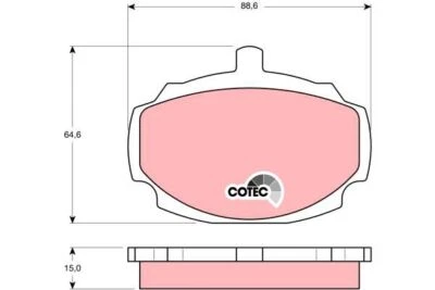 TRW Front Brake Pads GDB331 fits Mg Mgb Gt MGB GT 1.8 (D3) 1.8 (D3, GHD5L) - image 1 of 2