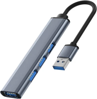 Hub USB Adattatore Multipla Porta USB 4 in 1 Con 1 Porta USB 3.0 E 3 Porte USB 2 - Immagine 1 di 4