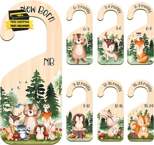 Woodland Baby Closet Dividers, 7PCS Wooden Baby Clothes Dividers for Closet Orga - Picture 1 of 6