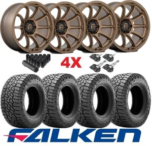 FUEL VARIANT FIT TRD BRONZE METHOD WHEELS RIMS TIRES 265 70 17 FALKEN WILDPEAK - Picture 1 of 12