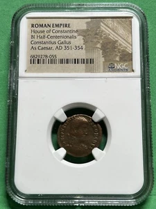 ROMAN EMPIRE Constantius Gallus As Caesar, AD 351-354 Bl Half-Centenionalis NGC - Picture 1 of 2