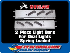 STAINLESS STEEL 2 PIECE LIGHT BARS OVAL LIGHTS 1 PAIR - Imagen 1 de 2