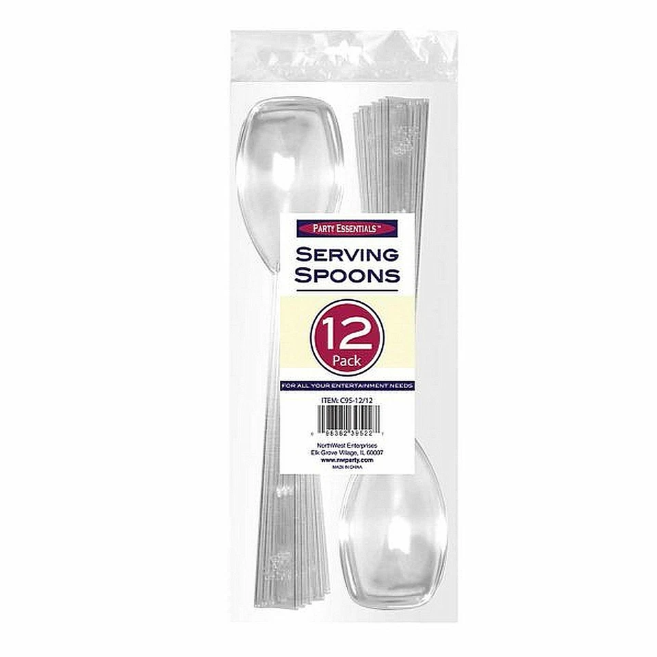 1 de Juegos de Cucharas para Servir Party Essentials 9.5" - Transparente 12 Ct. Foto 1 de 1