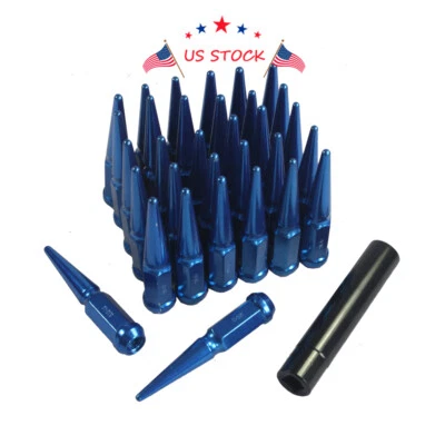 32 tuercas de clavo azules 9/16 para camionetas Ford F250 F350 Dodge Ram 2500 3500 Foto 1 de 4