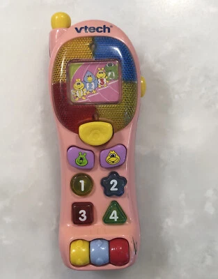 TALKING VTech BRIGHT LIGHTS TOUCH PHONE Pink Learning Toy BILINGUAL Spanish - Image 1 of 4
