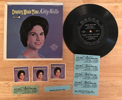 Kitty Wells Country Music Time 7” 33 RPM With Jukebox Labels DECCA 7-34255 - Image 1 of 4