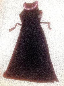 NWT LRG MAXI DRESS RAFAELLA RET$94.00  BLK, HALTER BEADED  KEYHOLE NECK, BELT - Picture 1 of 5