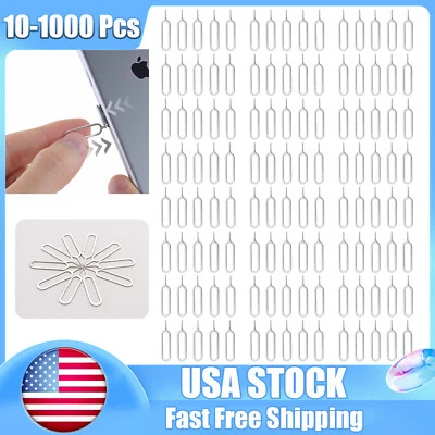 Lote Ferramenta de Remoção de Bandeja de Cartão SIM Pin Ejetor para iPhone Celulares Samsung NOVO - Imagem 1 de 4