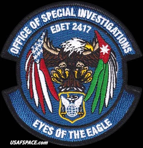 USAF AIR FORCE OFFICE OF SPECIAL INVESTIGATIONS -DETACHMENT 2417- ORIGINAL PATCH - Picture 1 of 3
