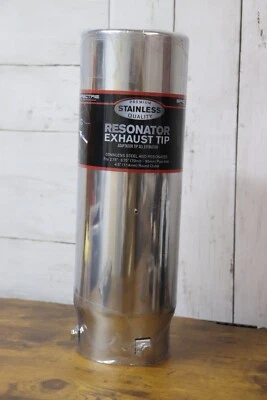 Punta de escape de 4,5" punta de lápiz de acero inoxidable pulido se adapta a 2,75" - 3,75" atornillado Foto 1 de 3