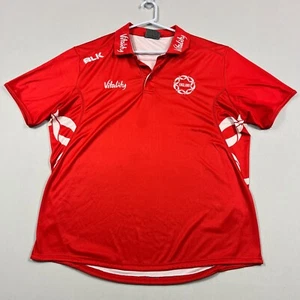 England Netball Team Lightweight BLK Casual Polo Shirt Mens XL - Picture 1 of 13